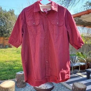 Wrangler XL Short Sleeve. Deep Red Burgundy LNWOT